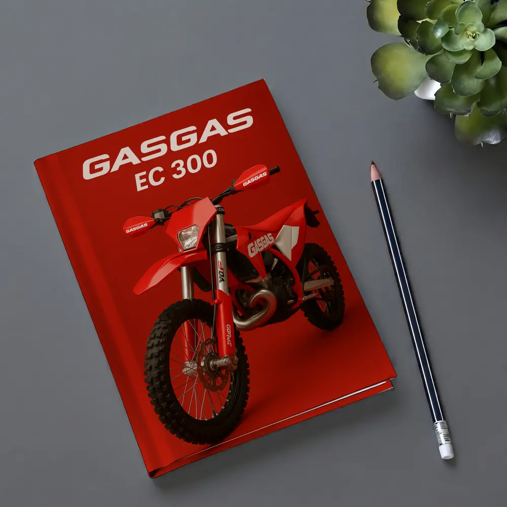 GASGAS EC 300 Dirt Bike Red Background – Notebooks