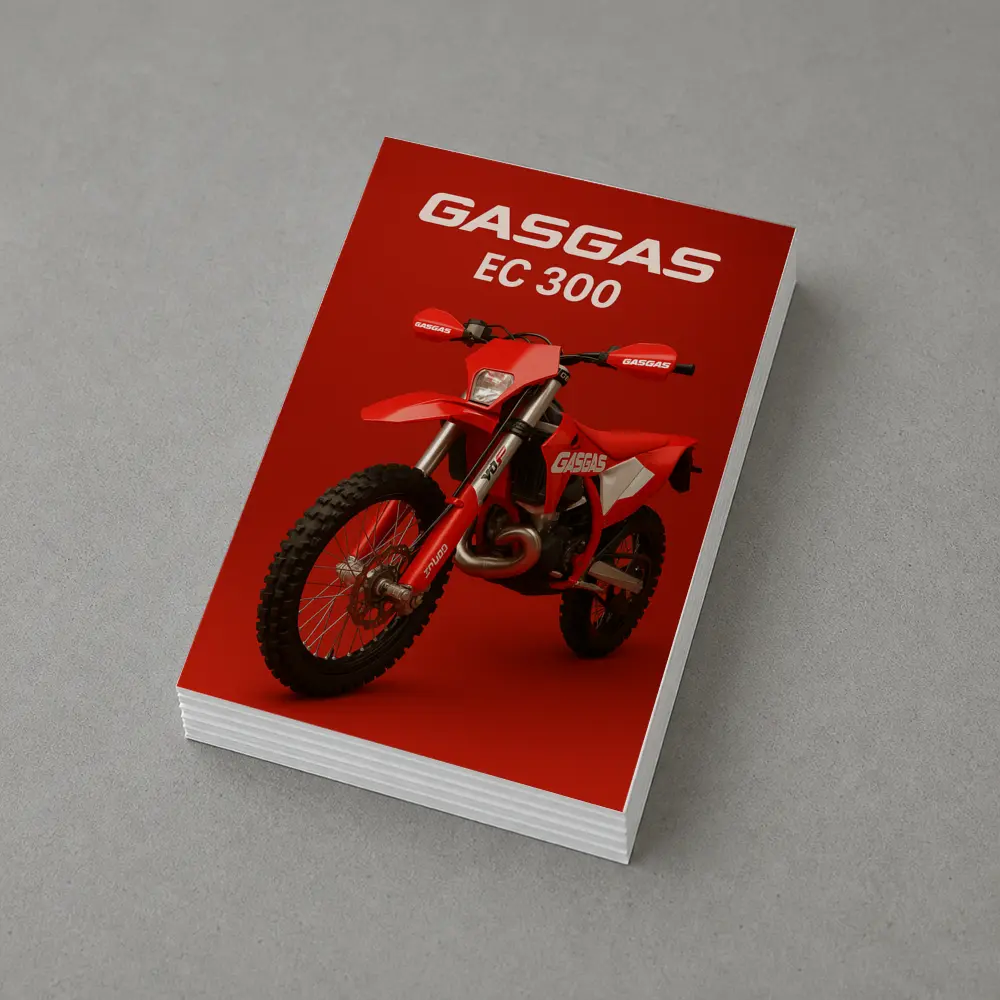 GASGAS EC 300 Dirt Bike Red Background – Postcards