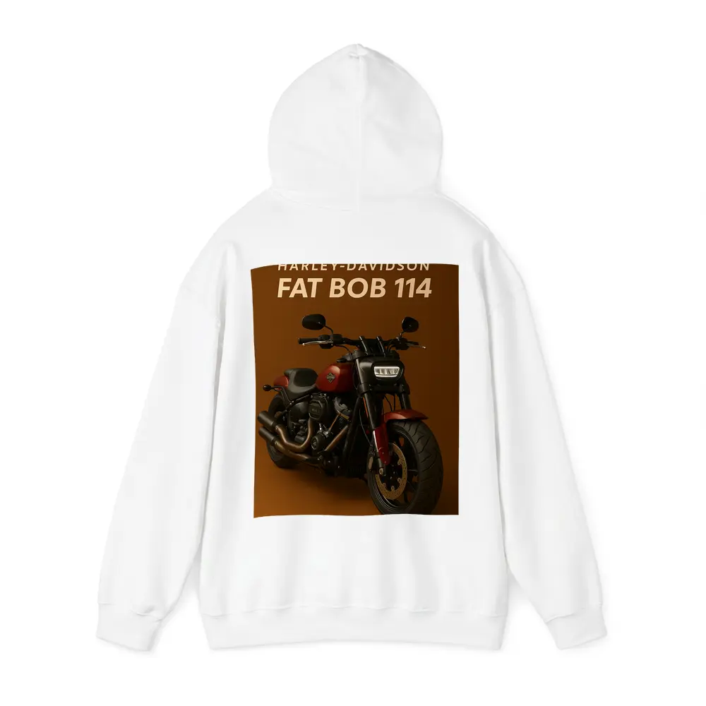 Harley Davidson Fat Bob Cruiser Brown Background – Hoodies