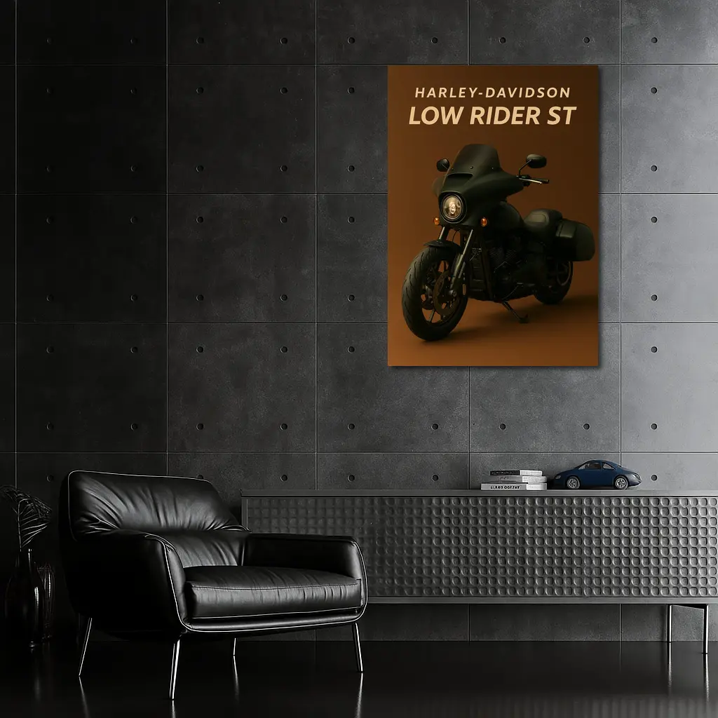 Harley Davidson Low Rider ST Brown Background – Wall Art
