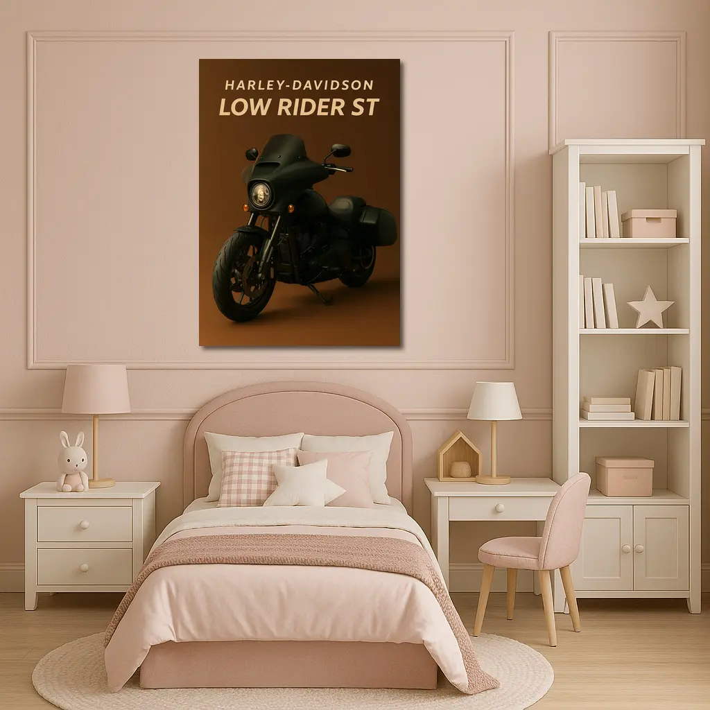 Harley Davidson Low Rider ST Brown Background – Wall Art