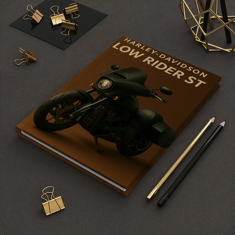 Harley Davidson Low Rider ST Brown Background – Notebooks