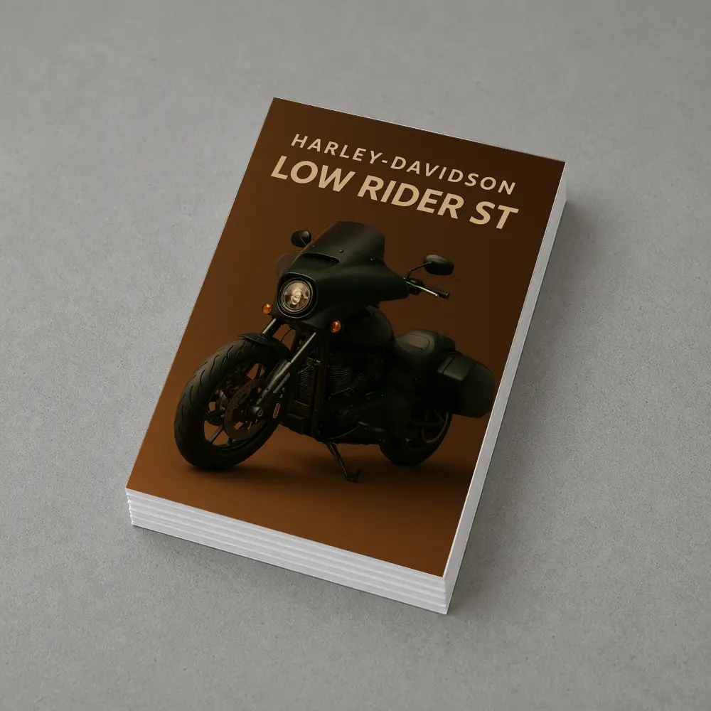 Harley Davidson Low Rider ST Brown Background – Postcards