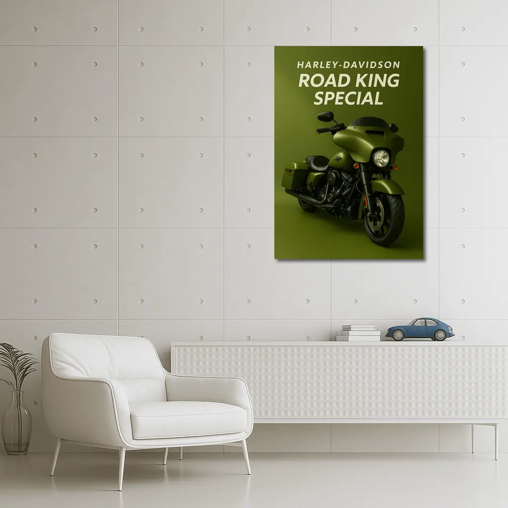 Harley Davidson Road King Special Olive Green – Wall Art