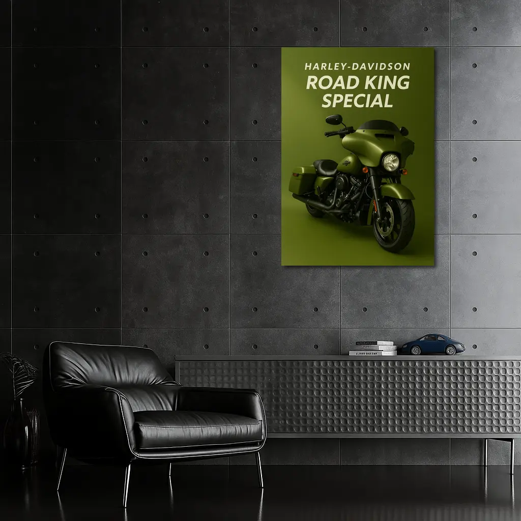 Harley Davidson Road King Special Olive Green – Wall Art
