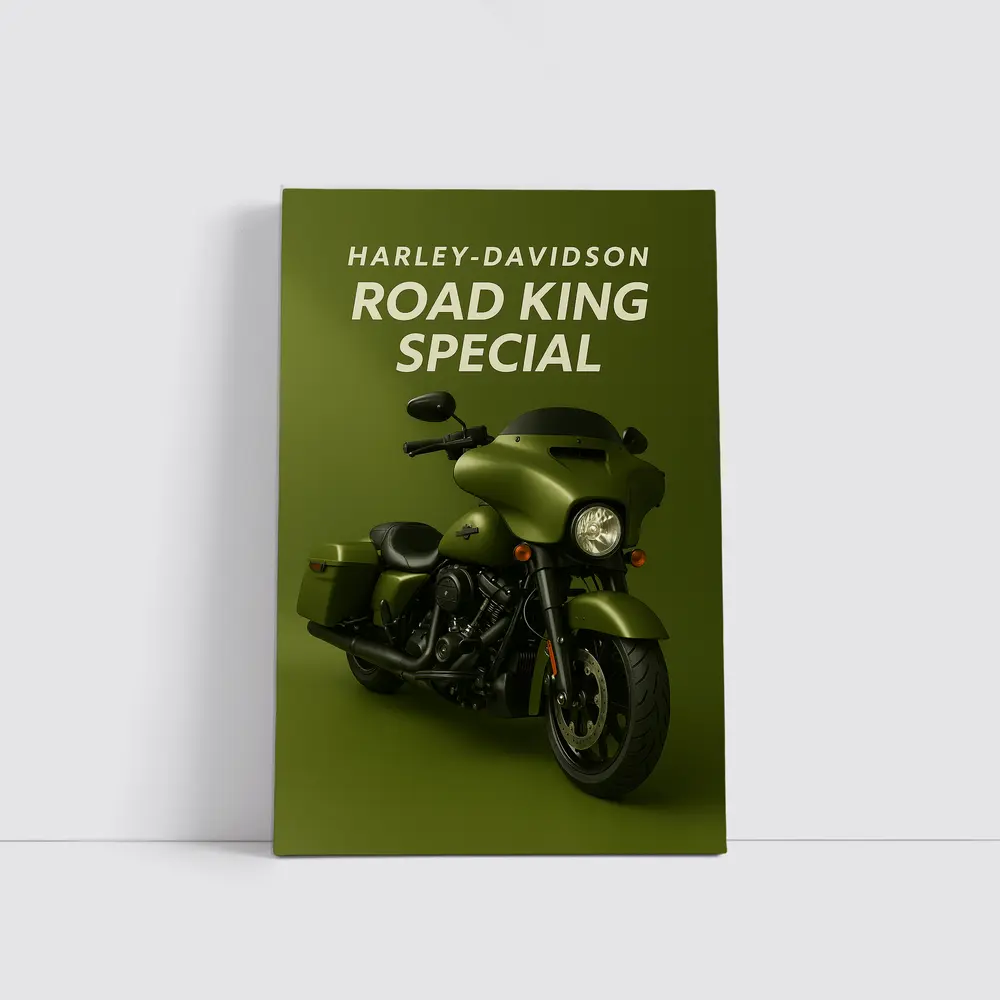 Harley Davidson Road King Special Olive Green – Wall Art