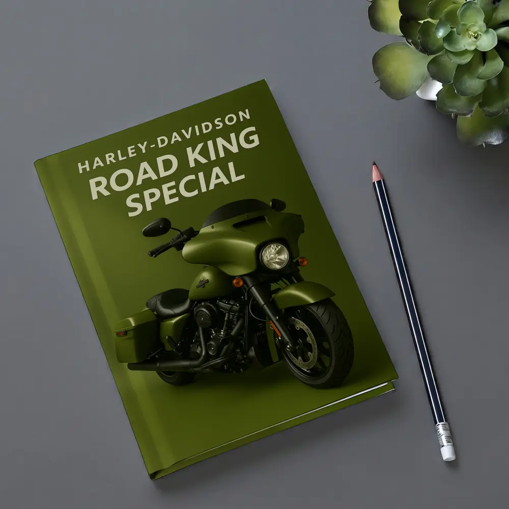 Harley Davidson Road King Special Olive Green – Notebooks