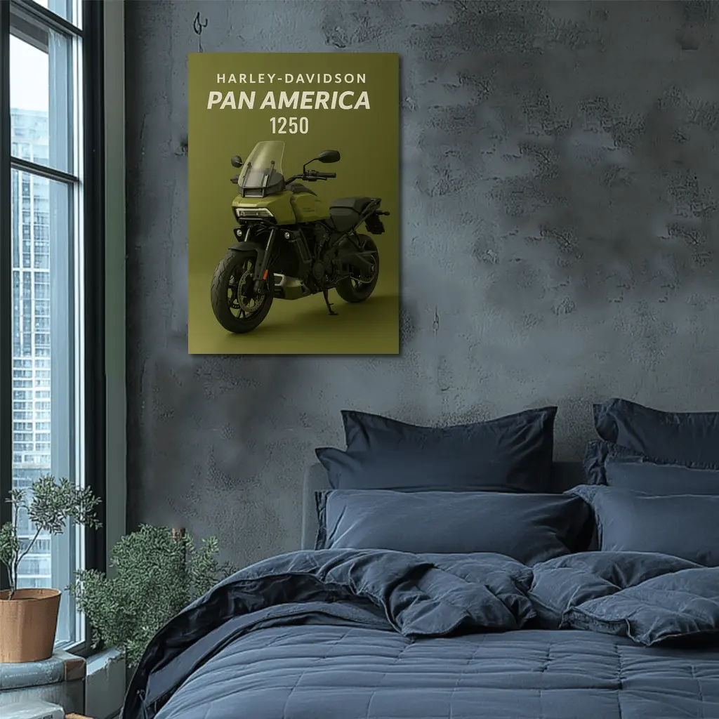 Harley Davidson Pan America Olive Green – Wall Art