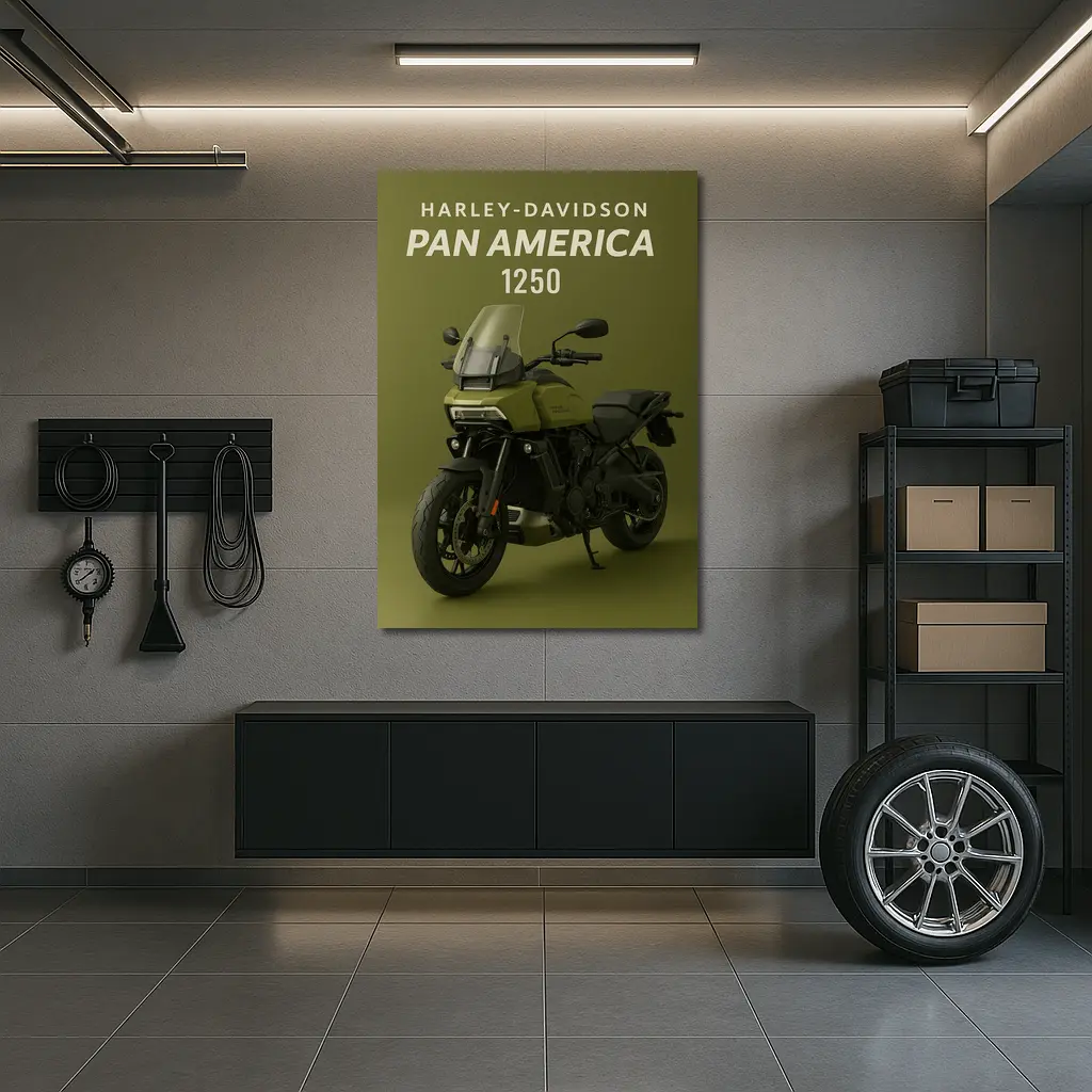 Harley Davidson Pan America Olive Green – Wall Art