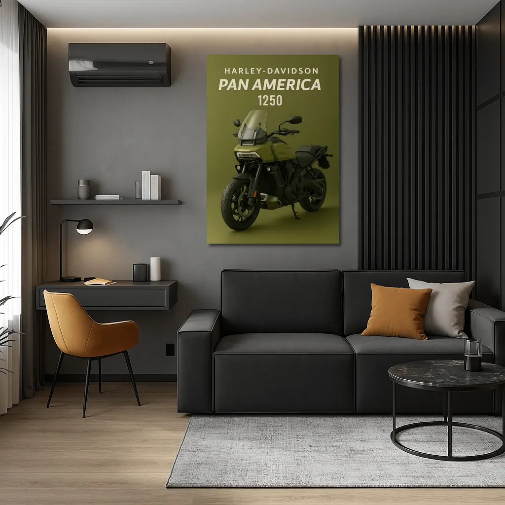 Harley Davidson Pan America Olive Green – Wall Art