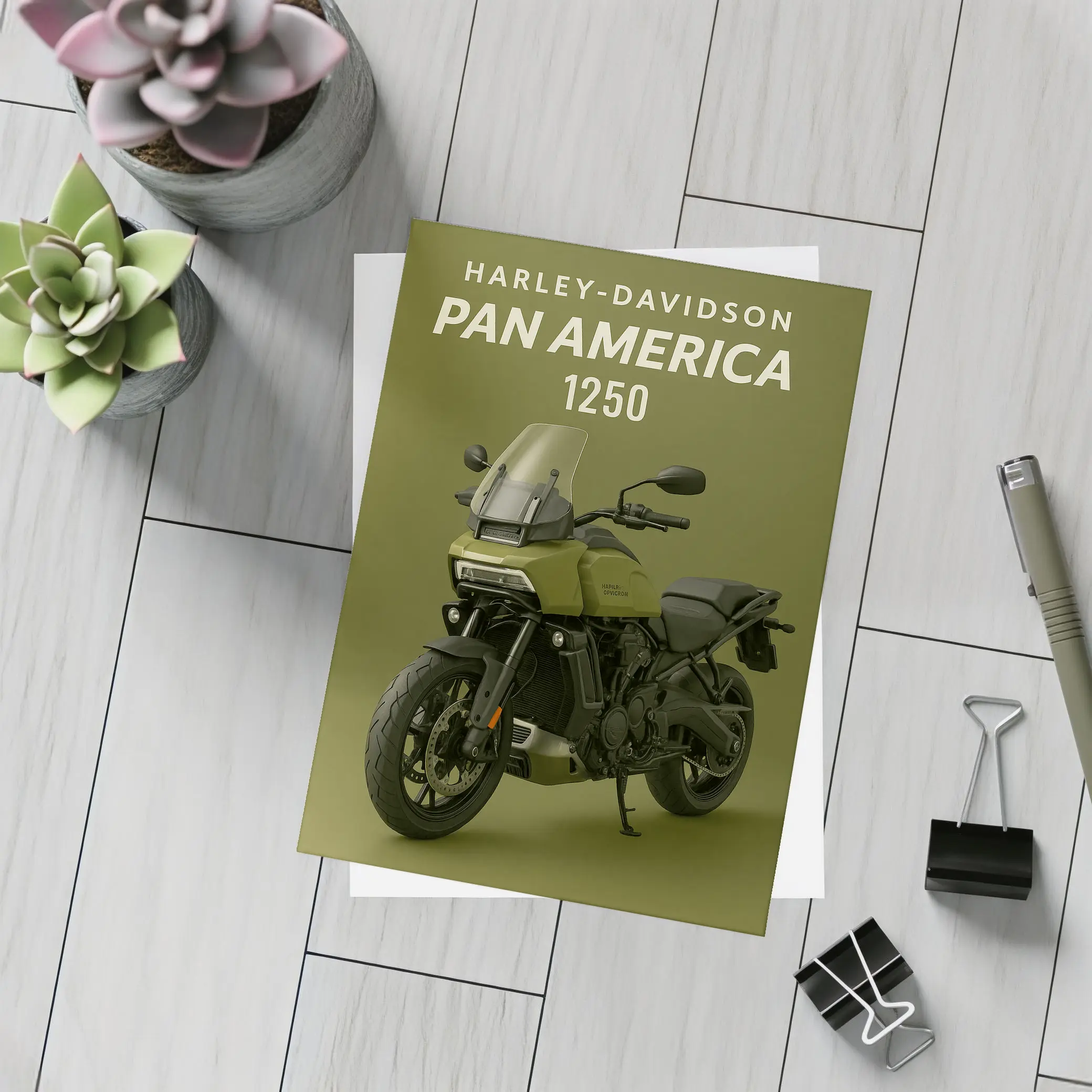 Harley Davidson Pan America Olive Green – Postcards