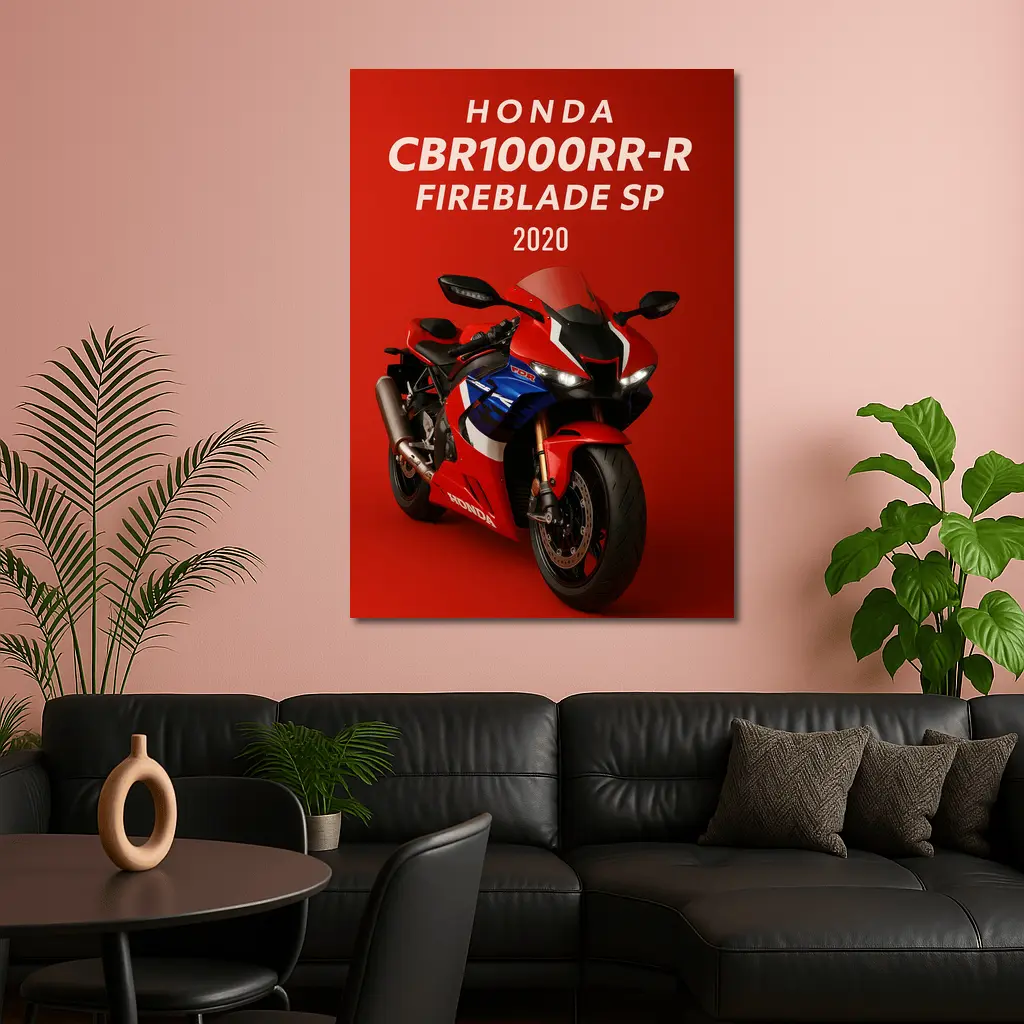 Honda CBR1000RR-R Fireblade SP Red Background – Wall Art