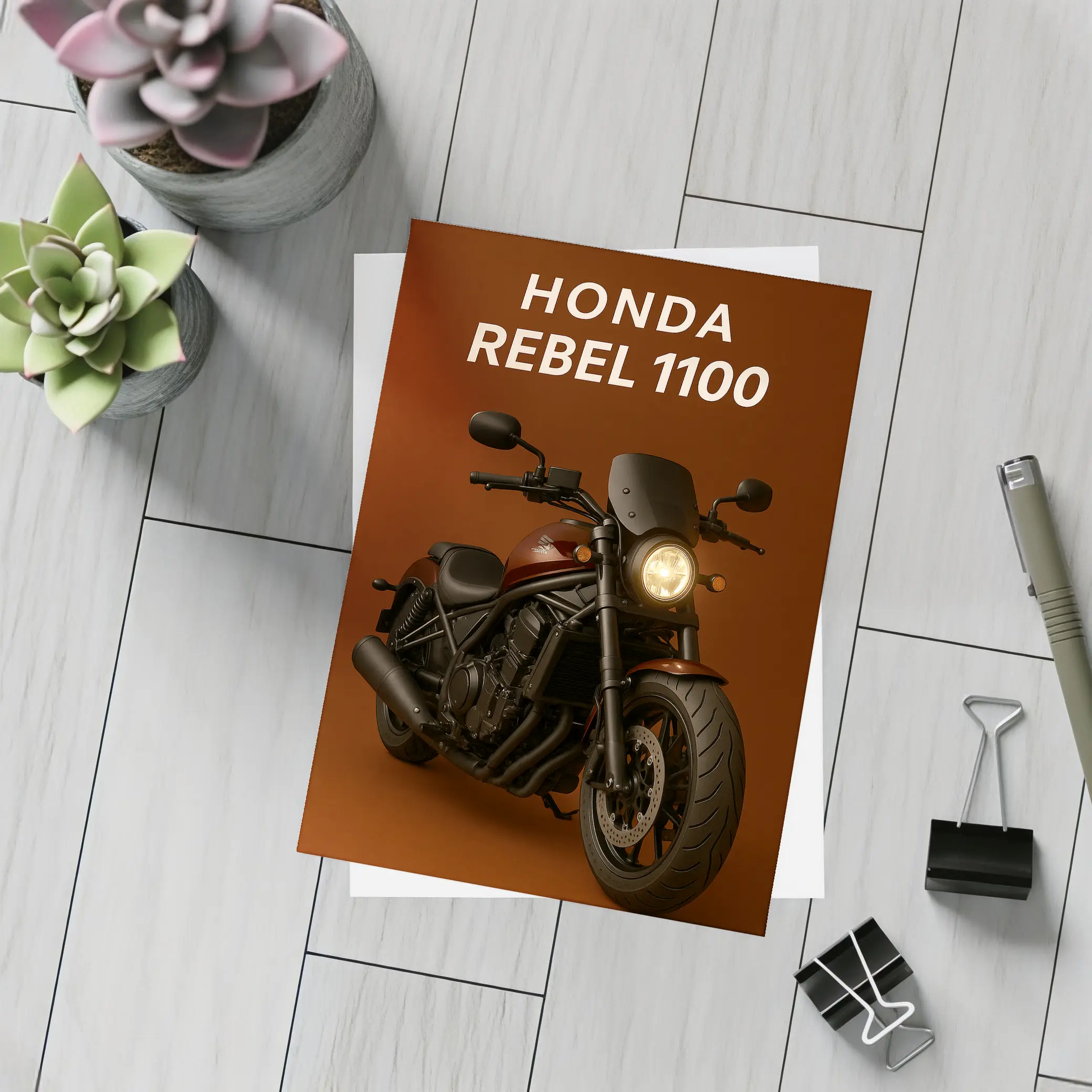 Honda Rebel 1100 Dark Brown Studio Art – Postcards