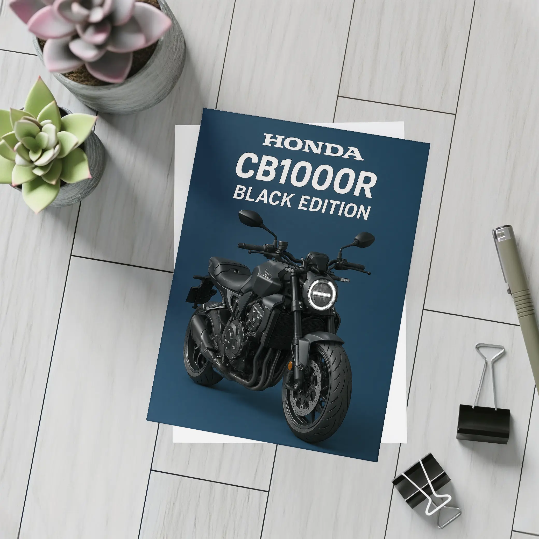 Honda CB1000R Black Edition Dark Background – Postcards