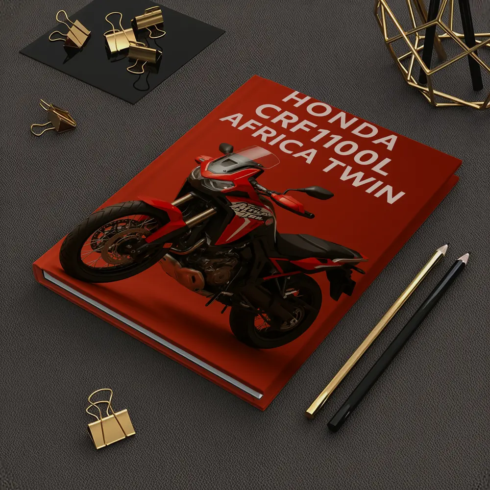 Honda CRF1100L Africa Twin Red Background – Notebooks