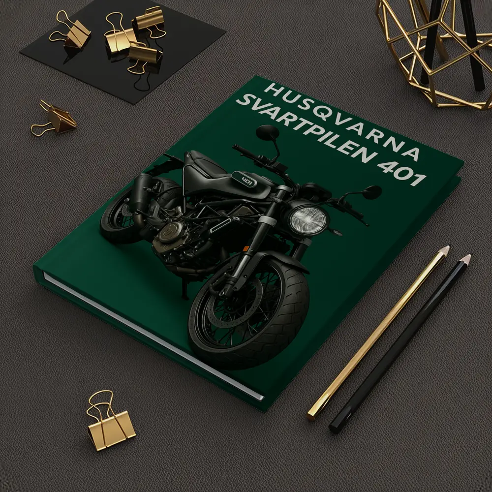 Husqvarna Svartpilen 401 Dark Green Background – Notebooks