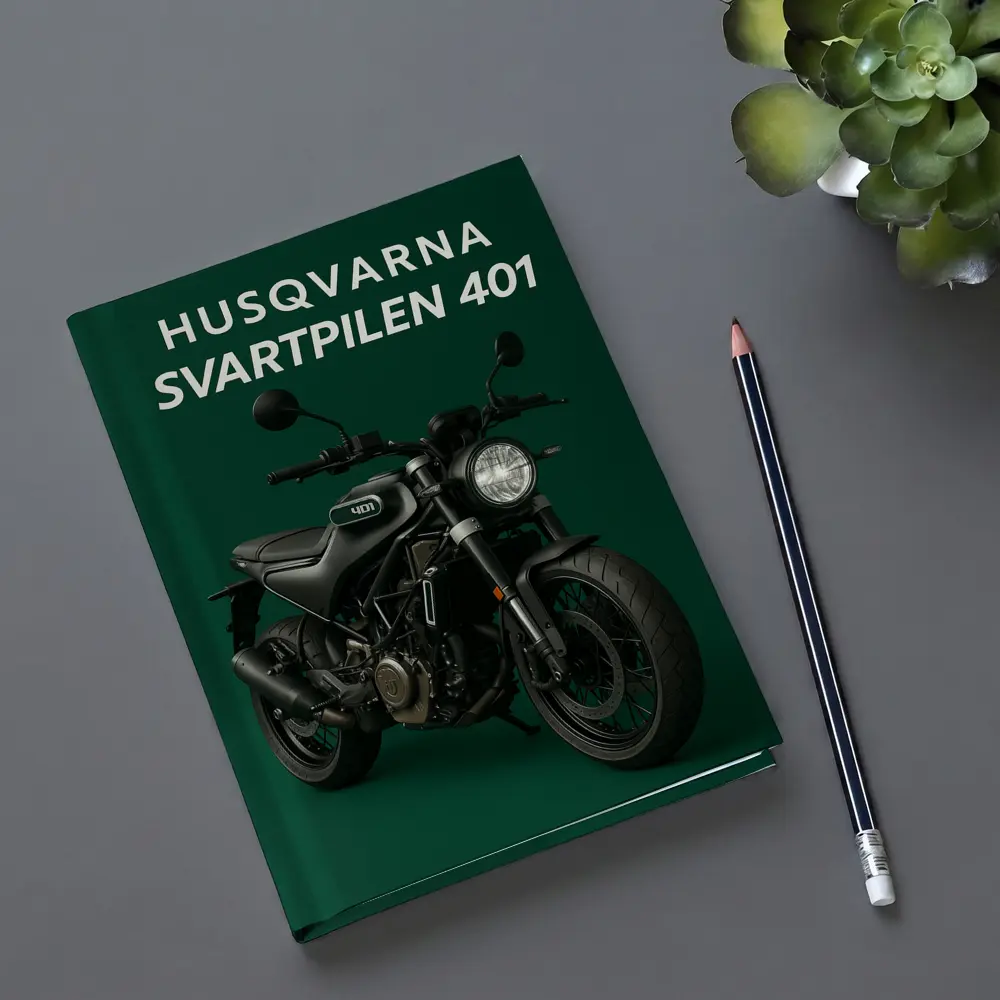 Husqvarna Svartpilen 401 Dark Green Background – Notebooks