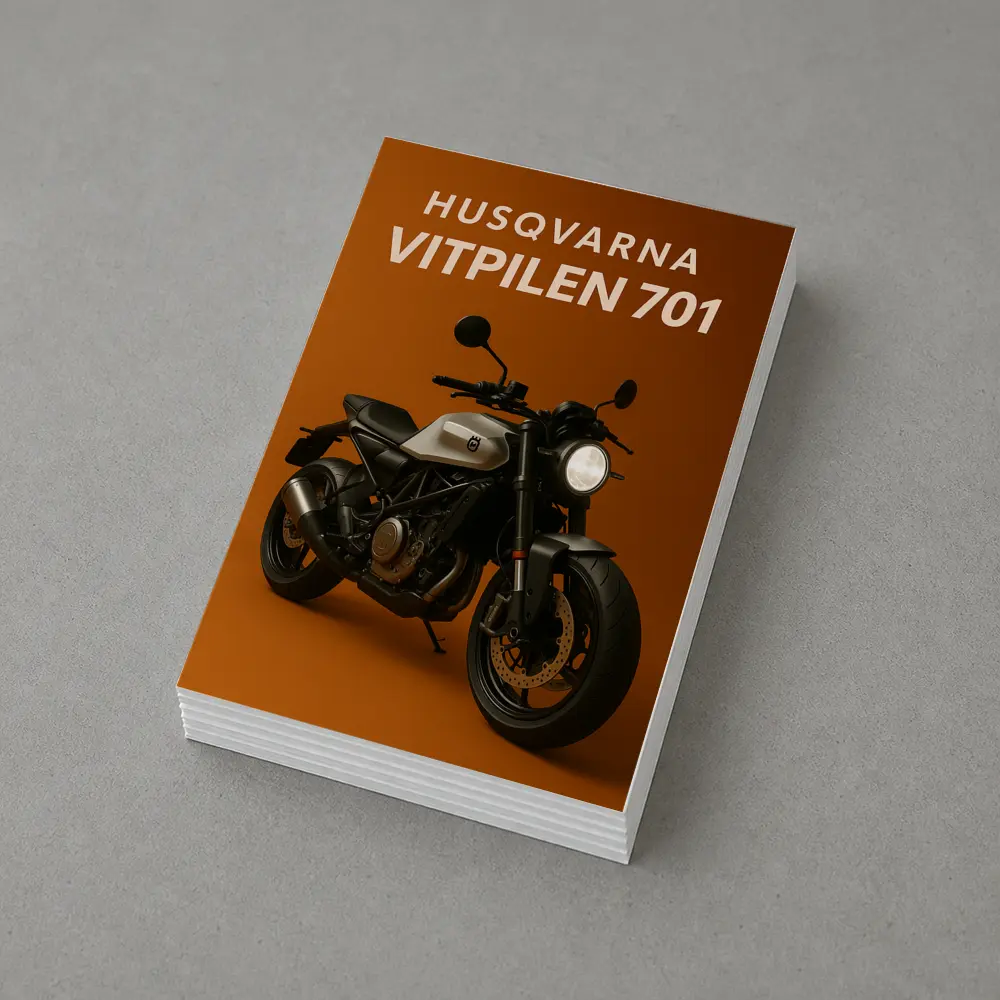 Husqvarna Vitpilen 701 Motorcycle Orange Background – Postcards