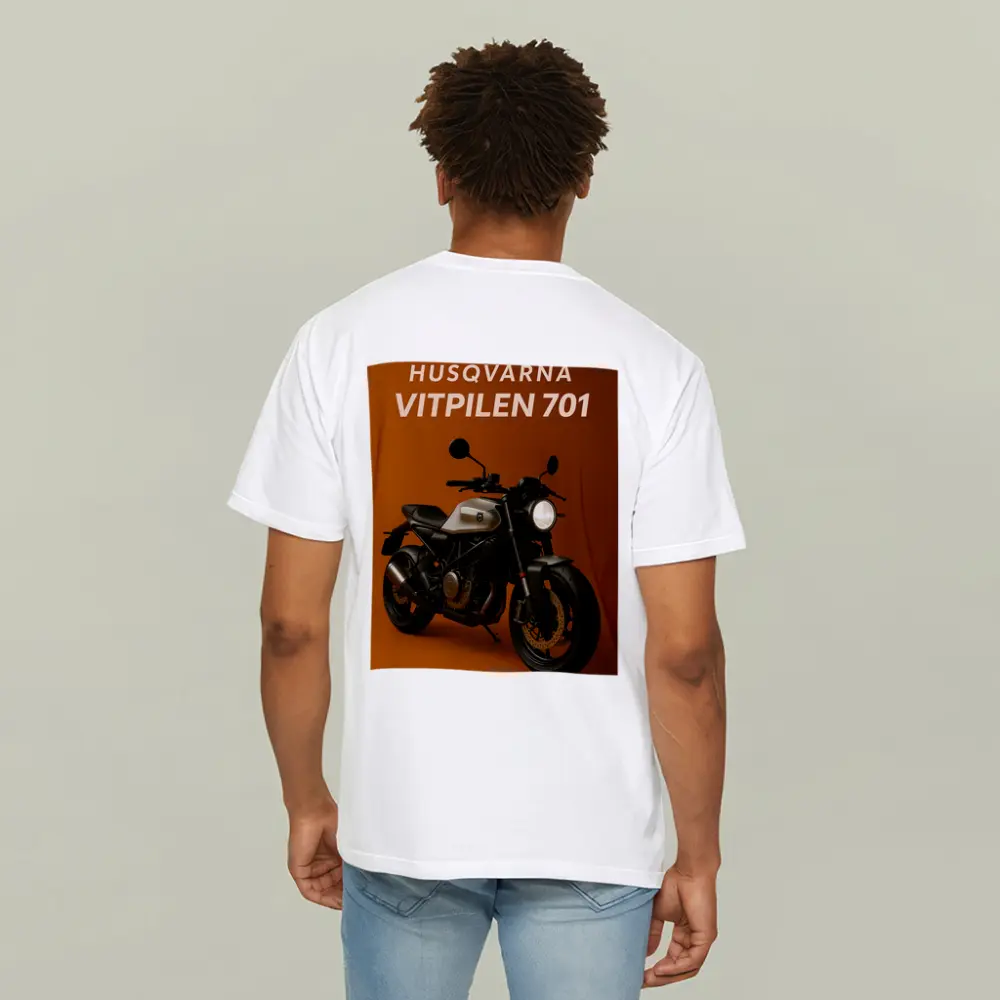 Husqvarna Vitpilen 701 Motorcycle Orange Background – T-Shirts
