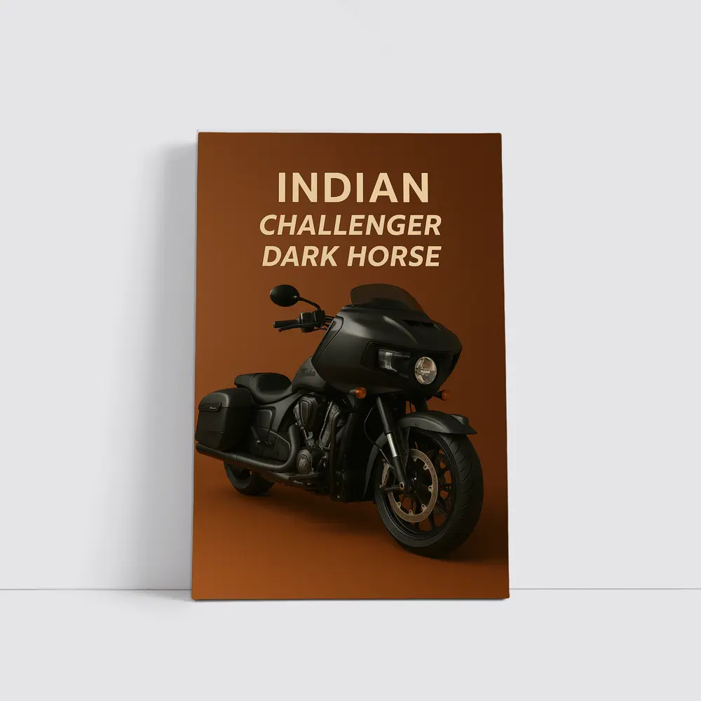 Indian Challenger Dark Horse Matte Black Motorcycle – Wall Art