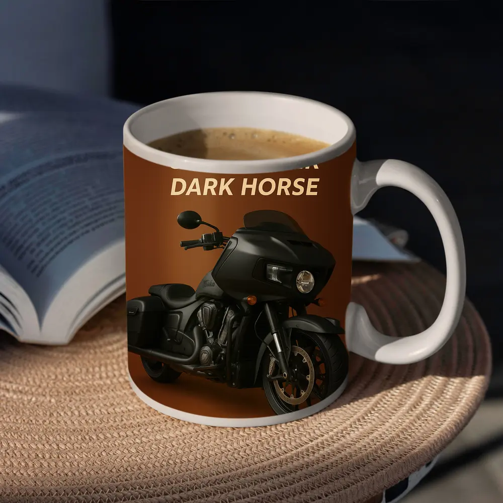 Indian Challenger Dark Horse Matte Black Motorcycle – Mugs