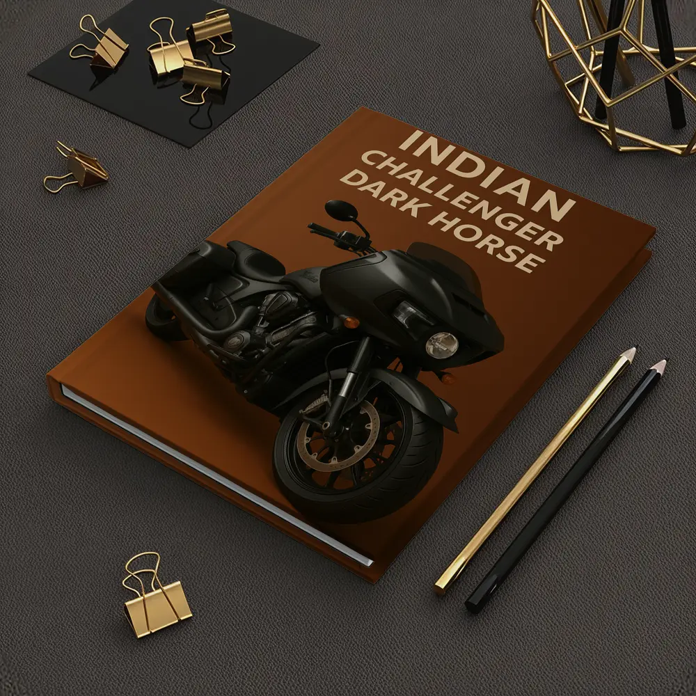Indian Challenger Dark Horse Matte Black Motorcycle – Notebooks