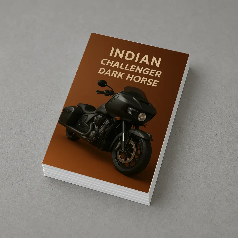 Indian Challenger Dark Horse Matte Black Motorcycle – Postcards