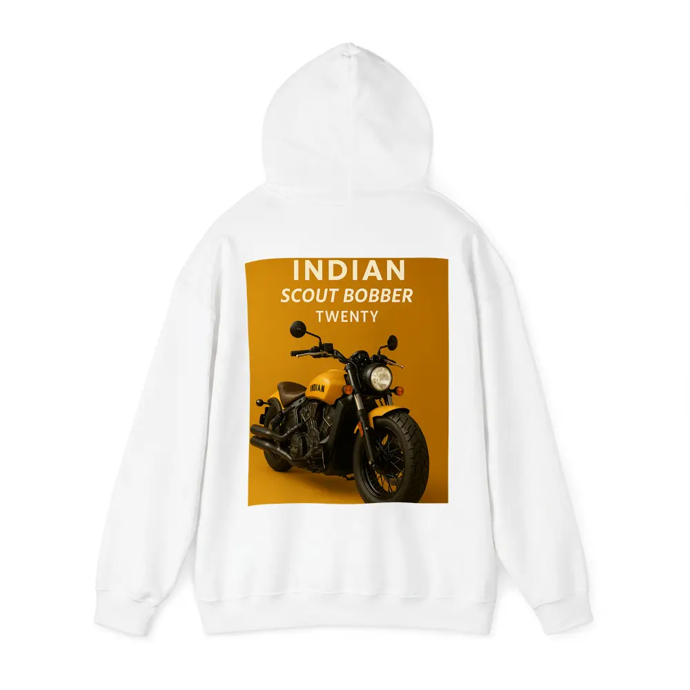 Indian Scout Bobber Twenty Yellow Background – Hoodies