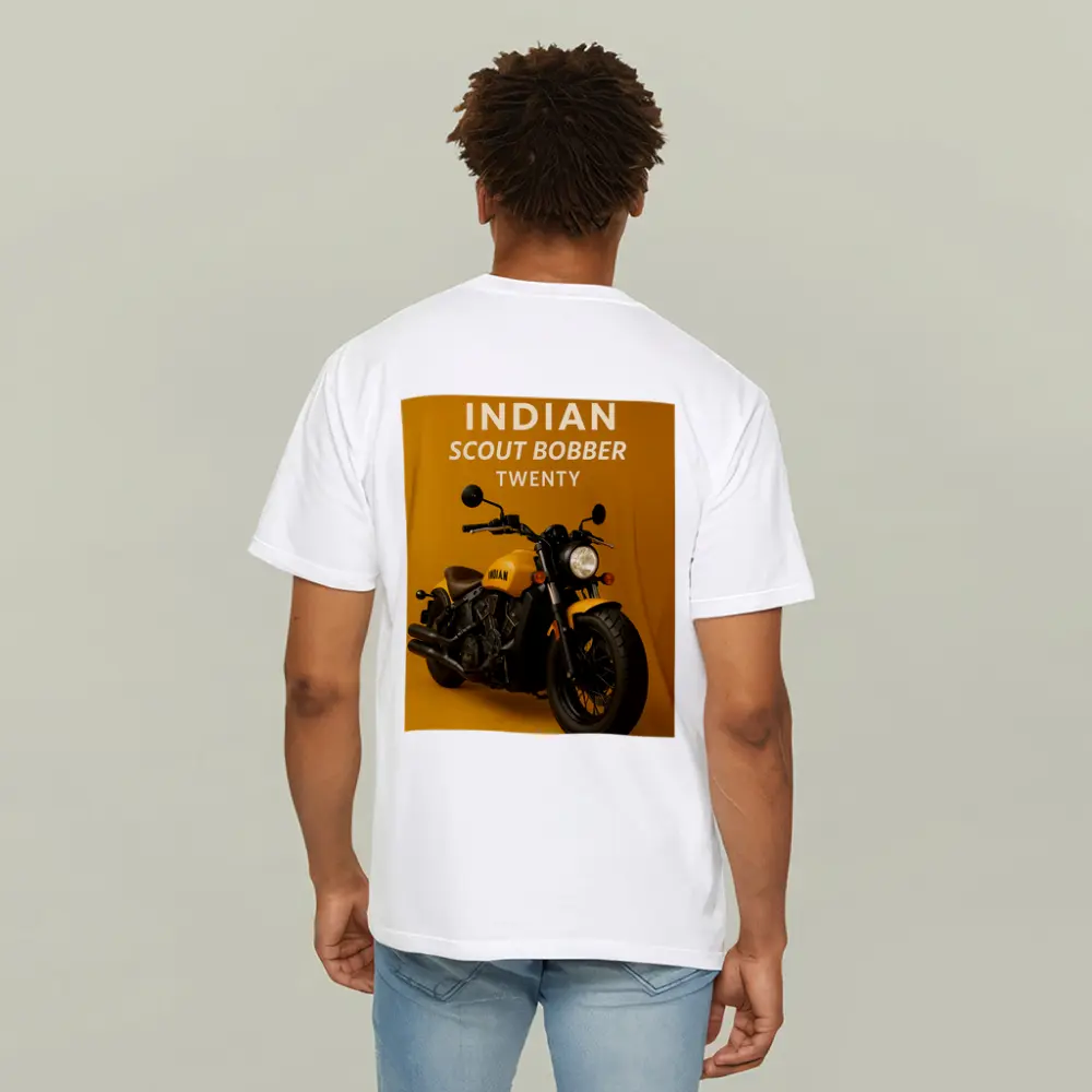 Indian Scout Bobber Twenty Yellow Background – T-Shirts
