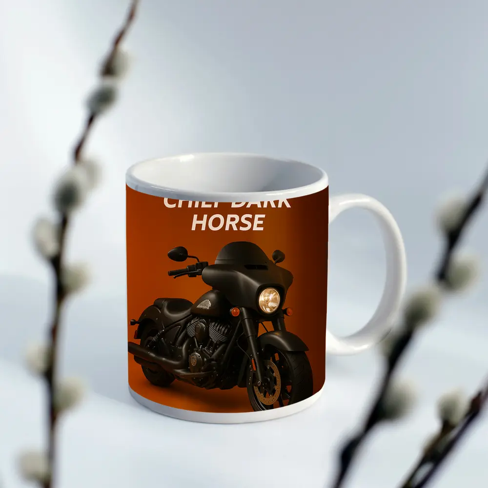 Indian Chief Dark Horse Matte Black Motorcycle – Mugs