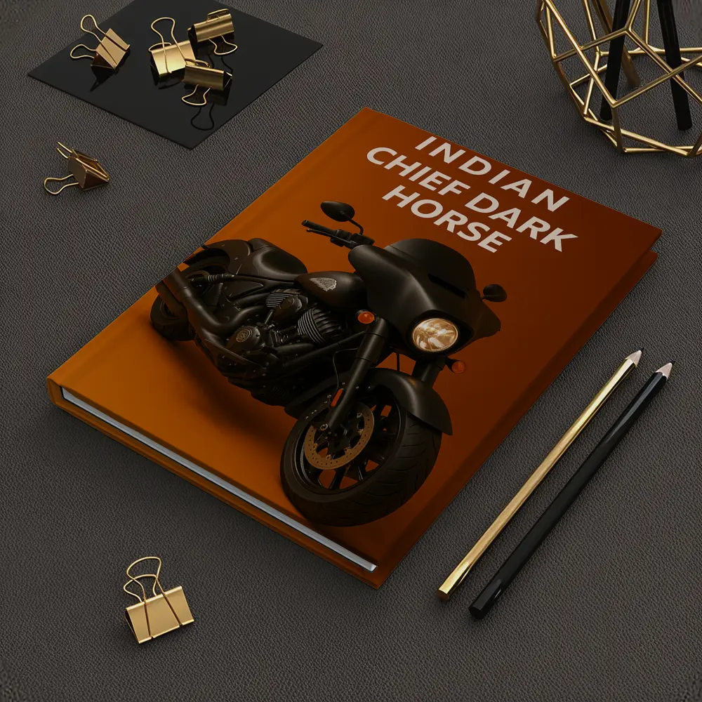 Indian Chief Dark Horse Matte Black Motorcycle – Notebooks