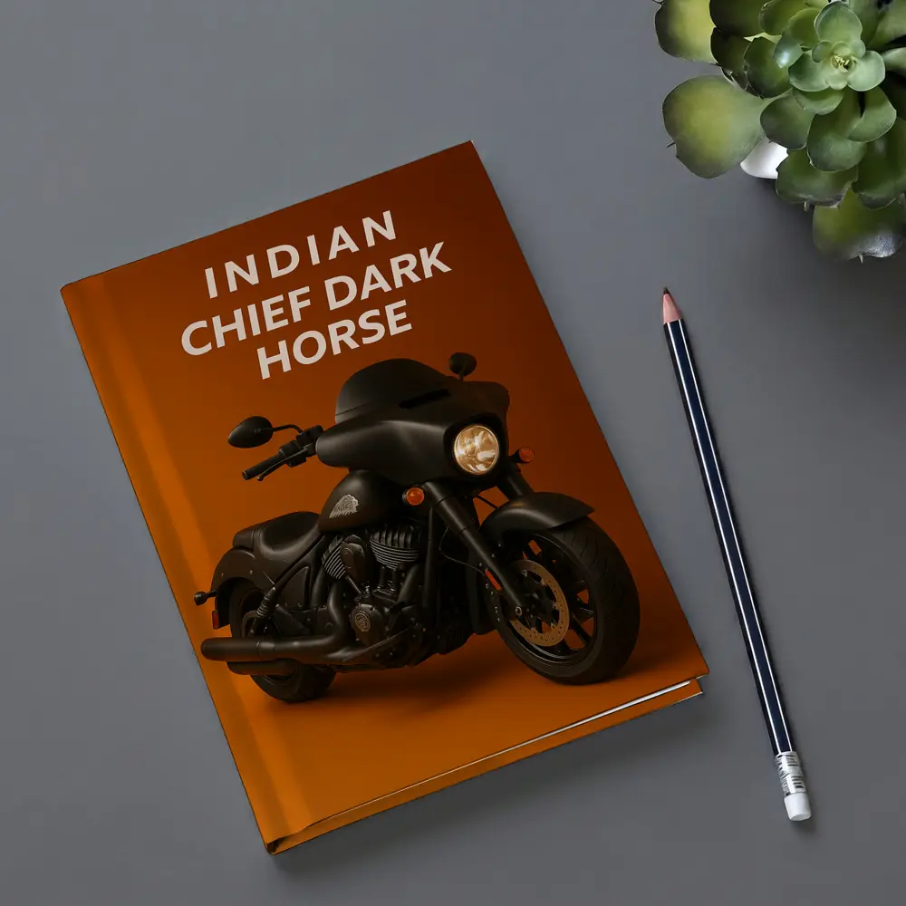 Indian Chief Dark Horse Matte Black Motorcycle – Notebooks