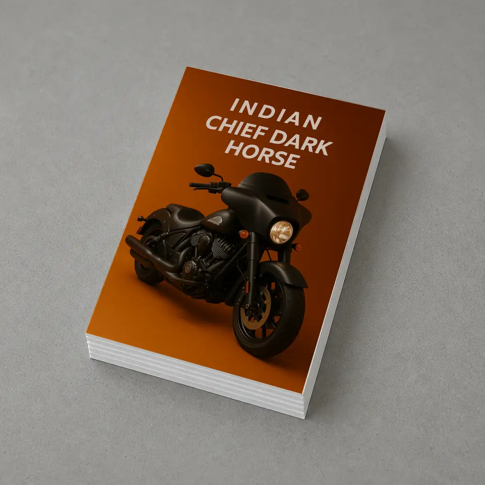 Indian Chief Dark Horse Matte Black Motorcycle – Postcards