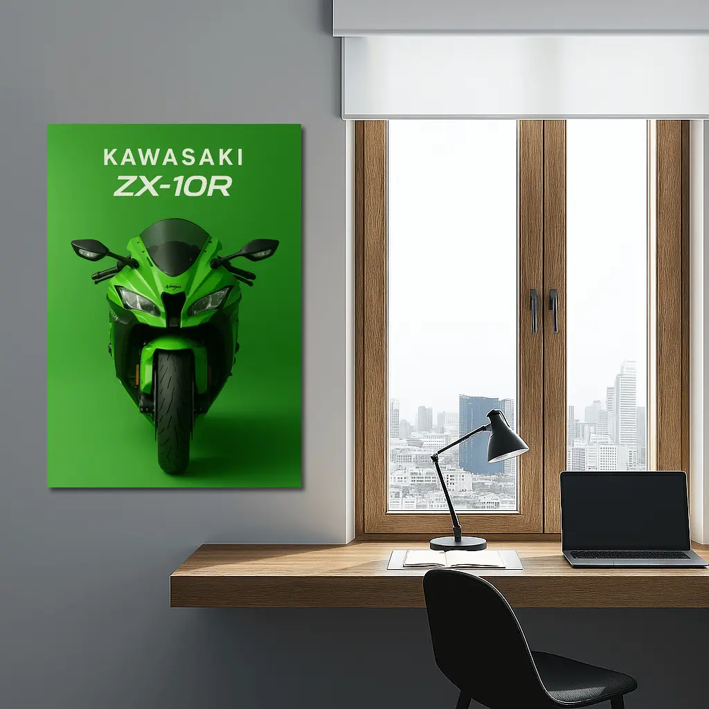 Kawasaki ZX-10R Ninja Green Sport Bike – Wall Art