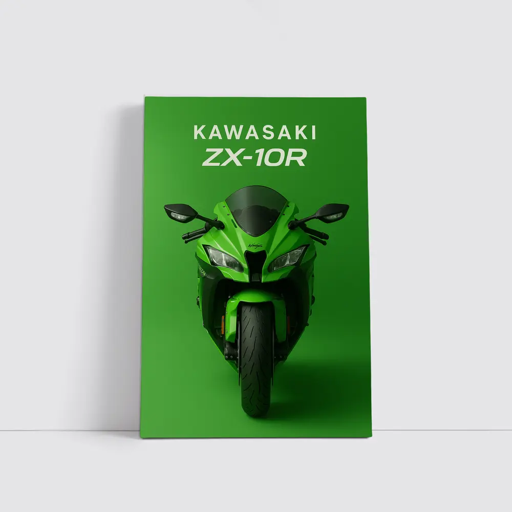 Kawasaki ZX-10R Ninja Green Sport Bike – Wall Art