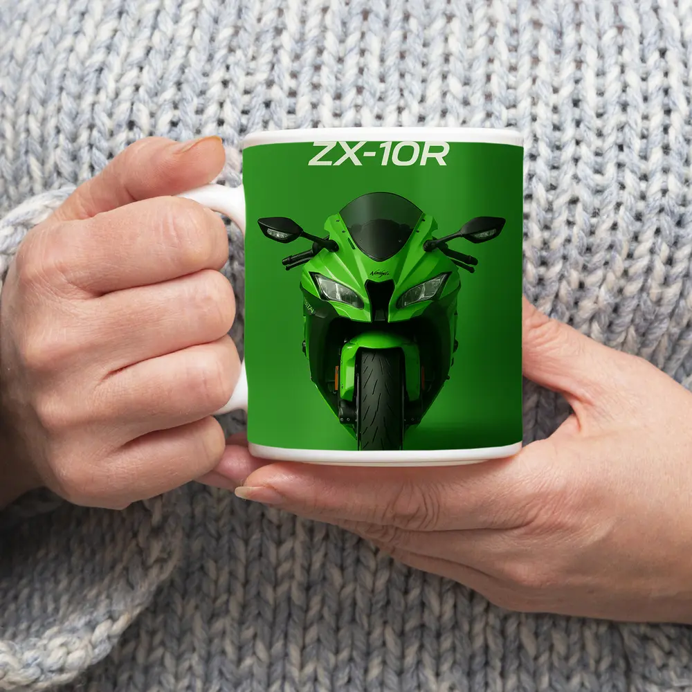 Kawasaki ZX-10R Ninja Green Sport Bike – Mugs