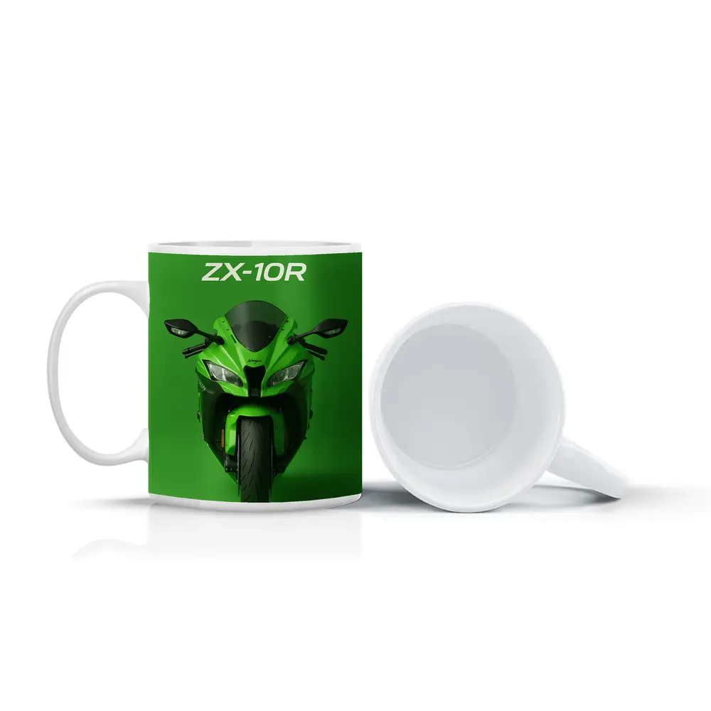 Kawasaki ZX-10R Ninja Green Sport Bike – Mugs