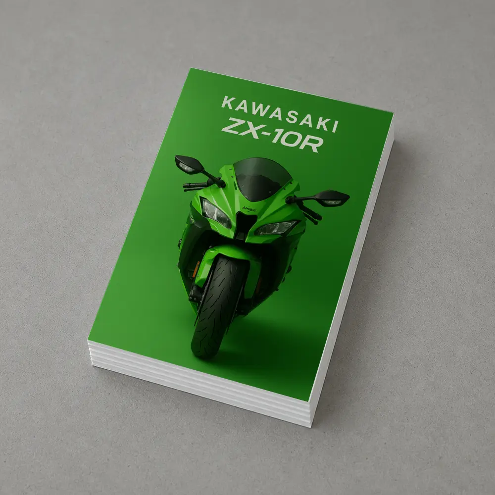 Kawasaki ZX-10R Ninja Green Sport Bike – Postcards