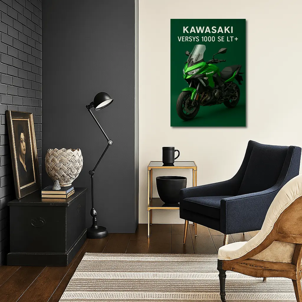 Kawasaki Versys 1000 SE Green Studio – Wall Art
