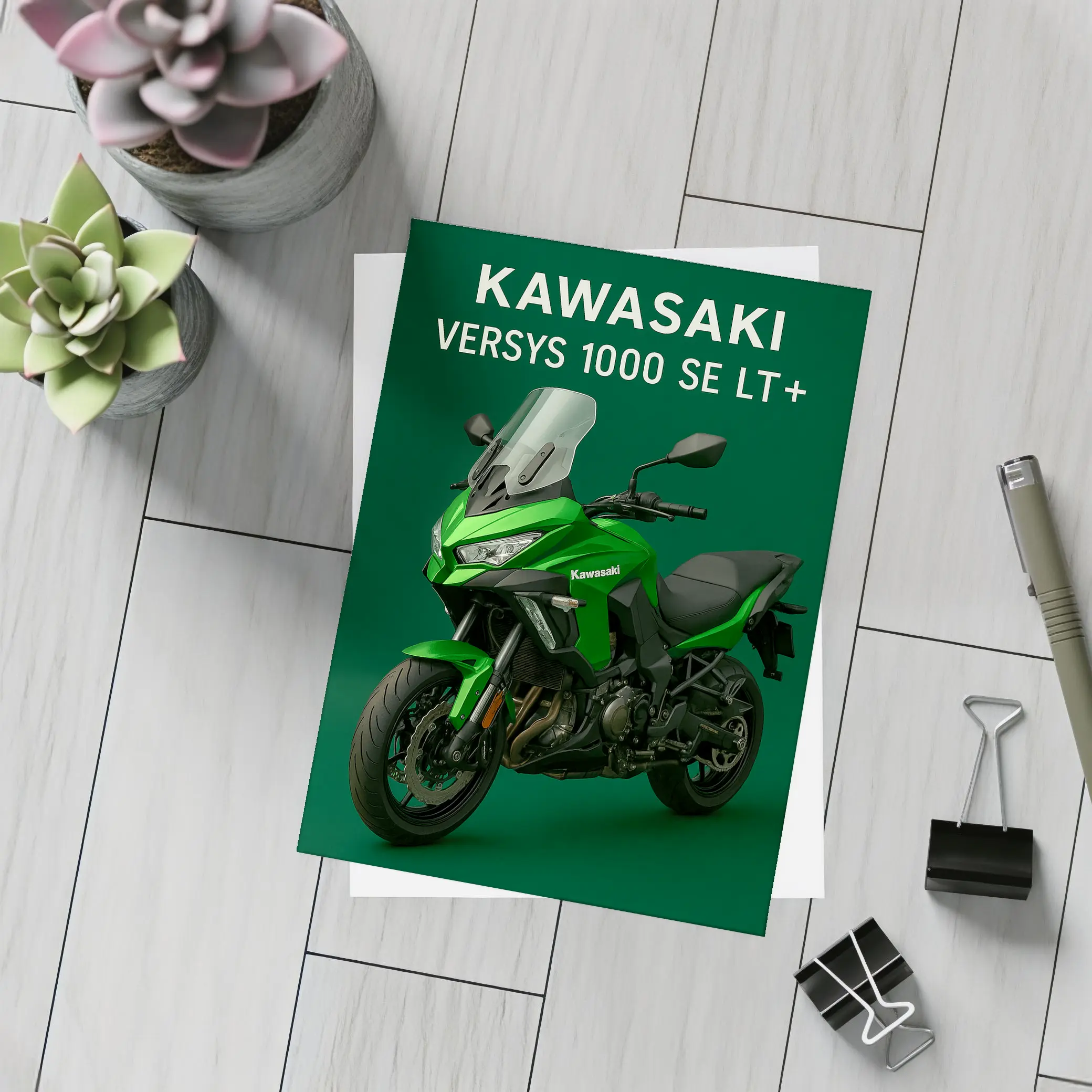 Kawasaki Versys 1000 SE Green Studio – Postcards