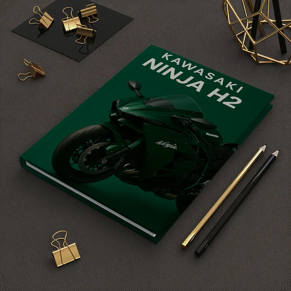 Kawasaki Ninja H2 Green Studio Art – Notebooks