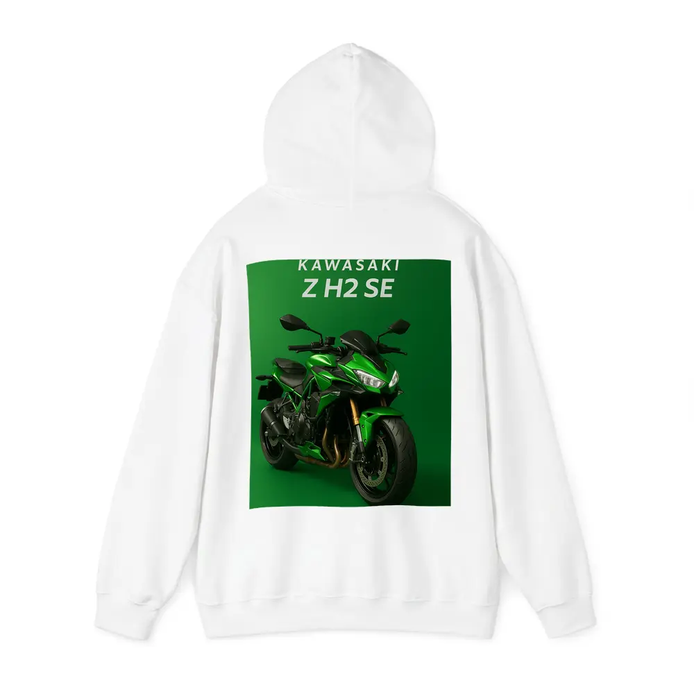 Kawasaki Z H2 SE Green Background Art – Hoodies