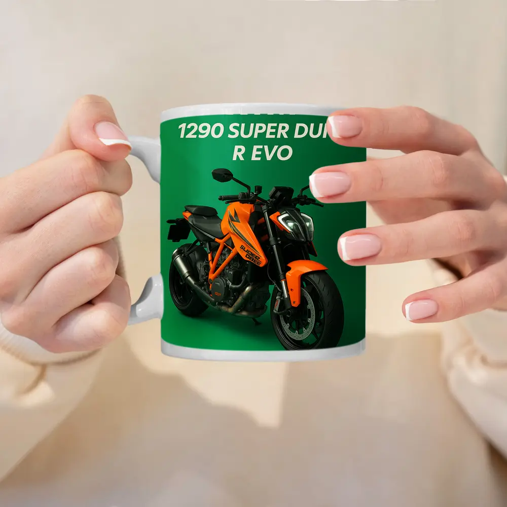 KTM Super Duke R Evo Green Background – Mugs