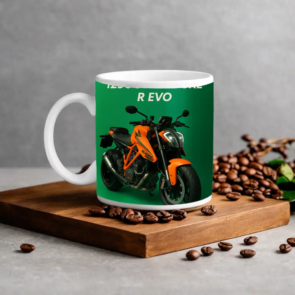 KTM Super Duke R Evo Green Background – Mugs