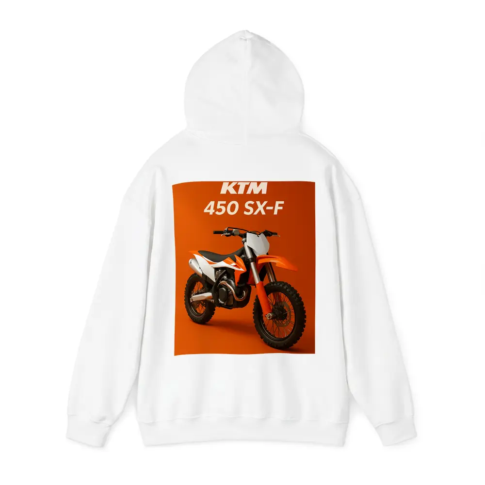 KTM 450 SX-F Motocross Bike Orange Background – Hoodies