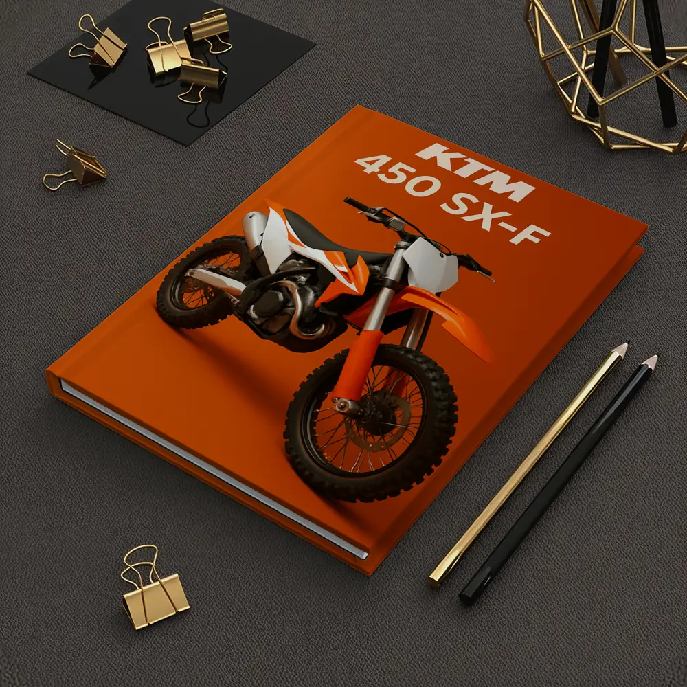 KTM 450 SX-F Motocross Bike Orange Background – Notebooks