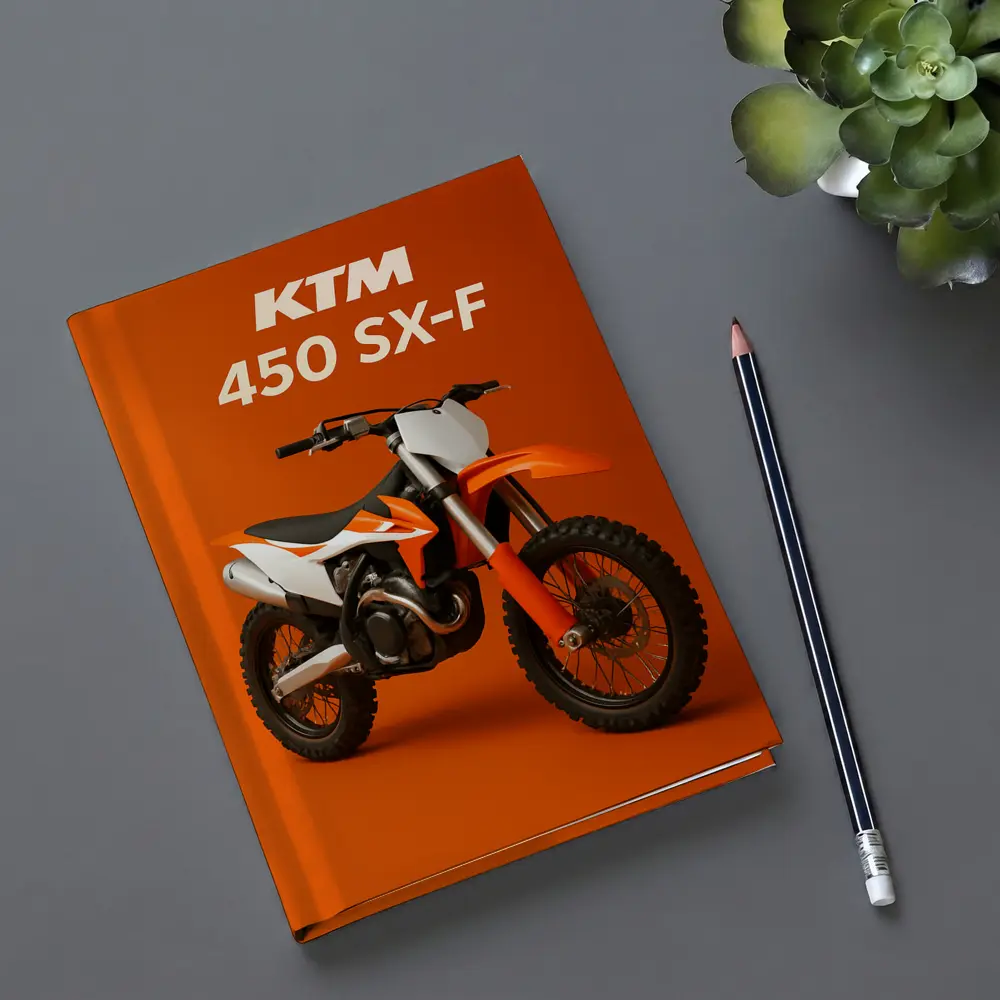 KTM 450 SX-F Motocross Bike Orange Background – Notebooks