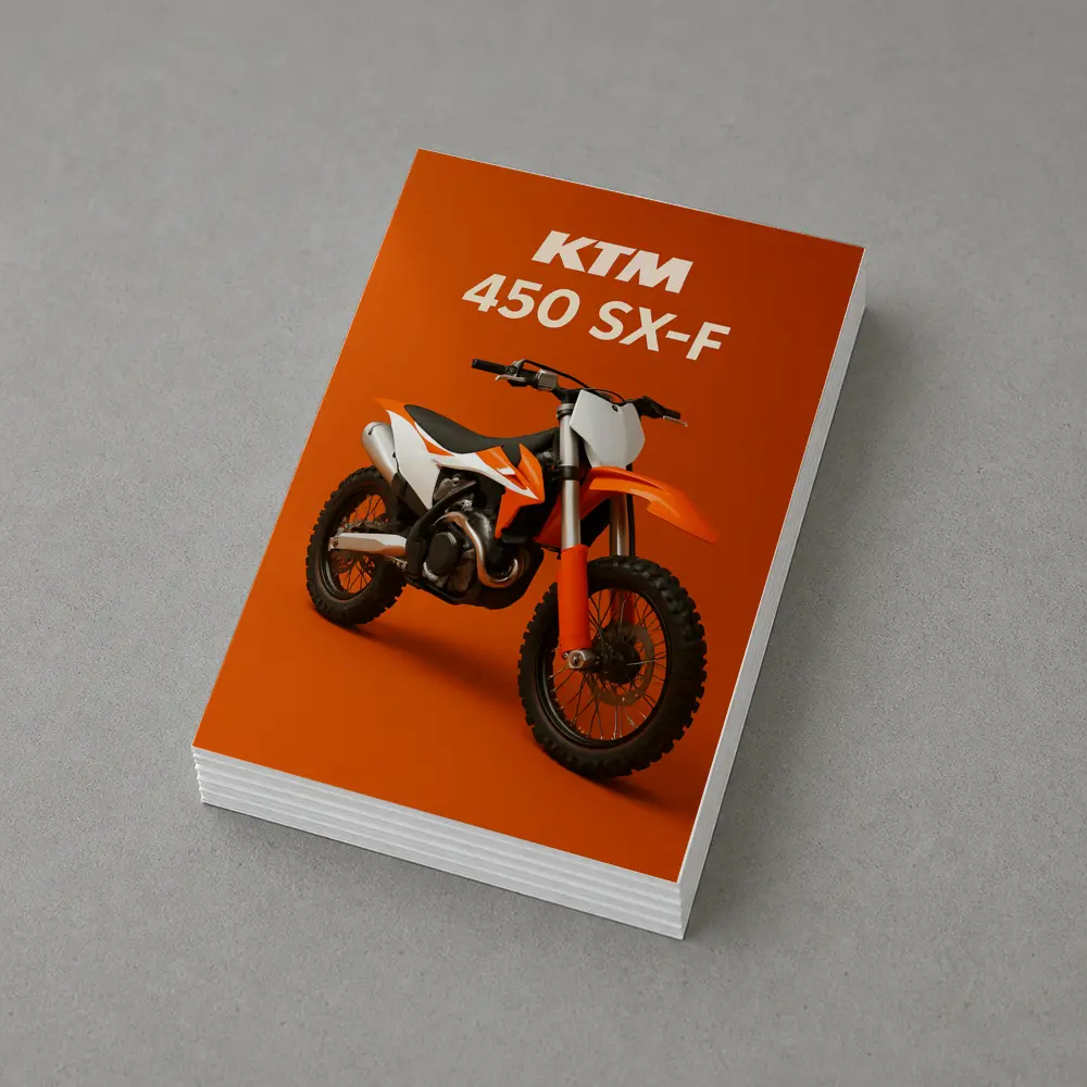 KTM 450 SX-F Motocross Bike Orange Background – Postcards