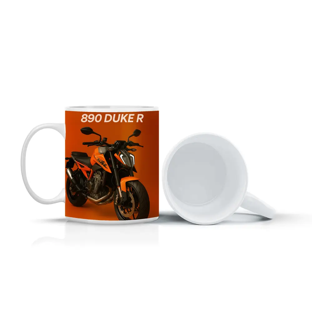 KTM 890 Duke R Orange Background – Mugs
