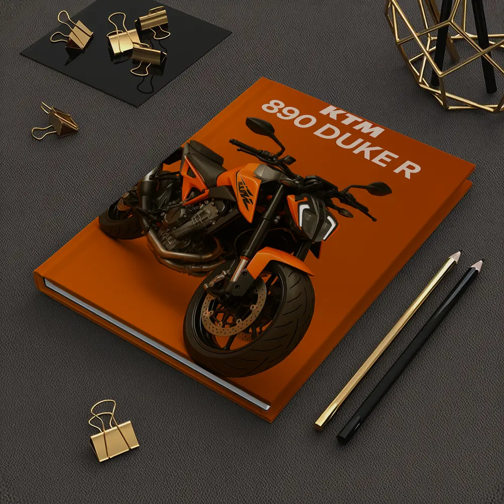 KTM 890 Duke R Orange Background – Notebooks